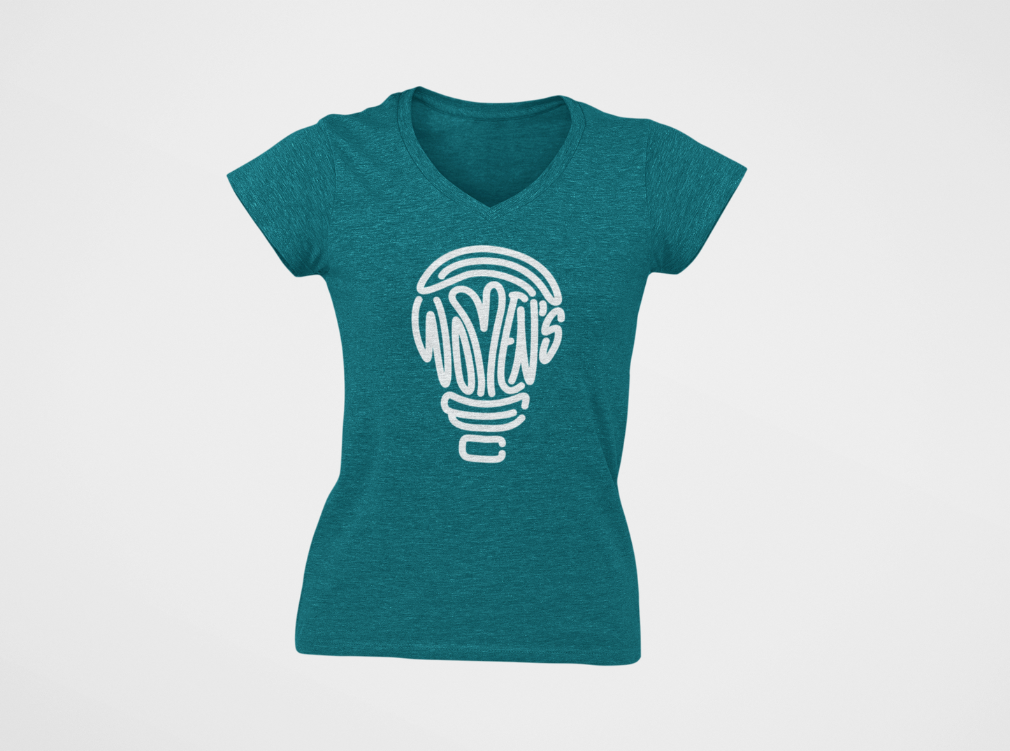 Teal Short Sleeve V Neck